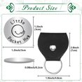 thumbnail image 2 of Pocket Hug Token Long Distance Relationship Stainless Steel Double Sided with PU Leather Keychain Keepsake Gift for Women Men Family Boyfriend Valentines Day Christmas Hug 1.2x1.2 Inch DIY, 2 of 7