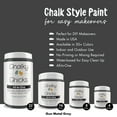 thumbnail image 4 of Chalky Chicks 8 Fl Oz Matte Gun Metal Gray (Dark Gray) Chalk Paint for Furniture Without Sanding - No Prep Furniture Paint No Sanding All in One for Crafts, Walls, Cabinet, Metal, Dresser, Farmhouse, 4 of 9