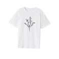 thumbnail image 3 of Camiseta de verano con cuello redondo para mujer, camiseta básica informal para viaje, calle, Camping XL, 3 of 7