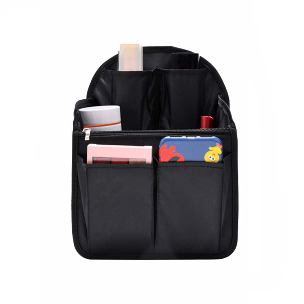 Small Backpack Organizer Insert Travel Rucksack Purse Insert in Bags Divider Foldable Nylon Shoulder Bag Organizer Black Walmart