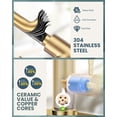 thumbnail image 5 of Wowow Kitchen Faucet with Glass Rinser: WOWOW Stainless Steel Kitchen Sink Faucet and Cup Rinser Combo for Kitchen Sink 2 or 4 Hole, Gold, 5 of 7