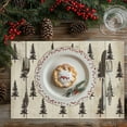 thumbnail image 2 of Cheapark Gift 12x18 Inch Winter Christmas Tree Placemats - Holiday Table Decor, Perfect for Party, Kitchen & Dining Room, 2 of 6