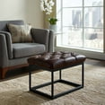 thumbnail image 2 of Modway Cherish Antique Button Tufted Faux Leather Ottoman in Brown, 2 of 5