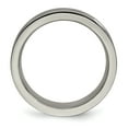 thumbnail image 4 of Edward Mirell Titanium Brushed&Polished w/Sterling Silver 6mm Band EMR182, 4 of 7