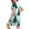 thumbnail image 6 of Long Nighties For Women Christmas Zip Dressing Gowns Lightweight Bathrobes Summer Pyjamas Short Sleeve Nightdresses Nightgowns Soft Nighties Nightwear Blue XL, 6 of 7
