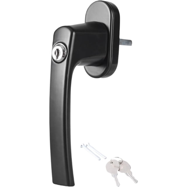 EcoNesxp Poignée de Porte de Balcon en Acier Inoxydable avec Clé, Vis, Poignée de Fenêtre Verrouillable, design unique