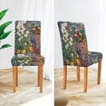 thumbnail image 3 of Yayeee 2 Pack Dining Chair Covers Stretch Parson Chairs Slipcovers Seat Protector, White Floral Garden, 3 of 6