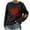 Black, variant on Oversized Sweatshirt for Women Fashion Print Long Sleeve Crewneck Sweatshirts Pullover Sweater Graphic Tops White XL