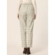 thumbnail image 4 of Pantalones Largos Rectos Allegra K Tartán Vintage Mujer Cintura Elástica Beige M, 4 of 6