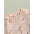 thumbnail image 5 of Kiapeise 3Pcs Infant Baby Girls Floral Outfits Long Sleeve Pullover Sweatshirt Pant Headband Sets, 5 of 9