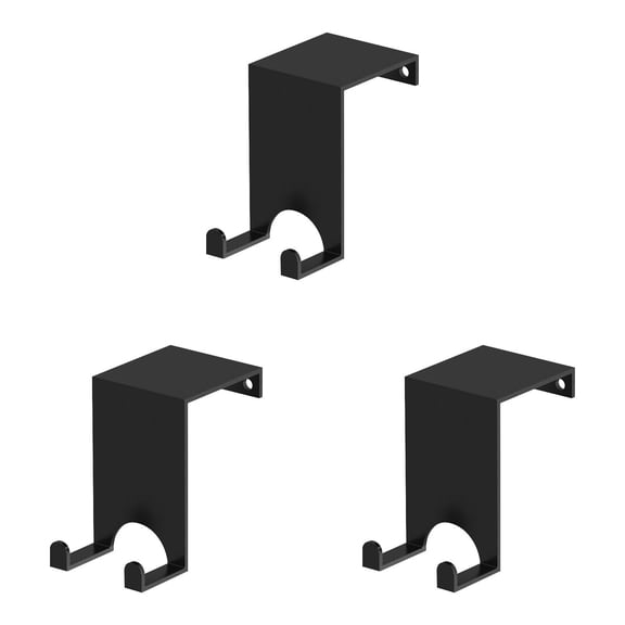Over the Door Shower Hooks 3 Pack — Stainless Steel Hangers for Frameless Glass Shower Doors, Hanging Towels Robes and Clothes in Bathroom