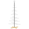 thumbnail image 4 of vidaXL Christmas Tree Metal Ornament Tree Decoration with Wooden Base Black, 4 of 23