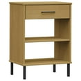 thumbnail image 1 of vidaXL Console Cabinet Buffet Storage with Metal Legs Solid Wood Pine OSLO, 1 of 6