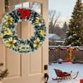 thumbnail image 5 of Christmas Wreath 10 Inch, Pre-Decorated Front Door Wreath for Home Office Church, Xmas Wall Hanging Indoor Holiday Decor, 5 of 7