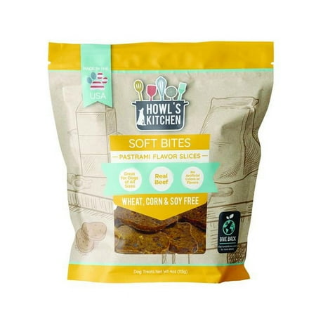 UPC: 0015958992017 | Howls Kitchen Soft Bites Pastrami Flavored Slices – 4 oz