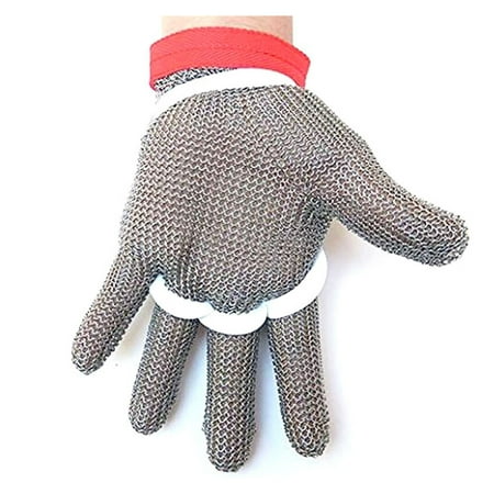 

Food Grade 304 Brushed Stainless Steel Ring Mesh Cut Resistant Chain Mail Gloves Meat Cut Butcher Glove -------- Comfortable and Flexible