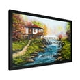 thumbnail image 2 of Designart 'Traditional Bulgarian River and House' Lake House Framed Art Print, 2 of 4