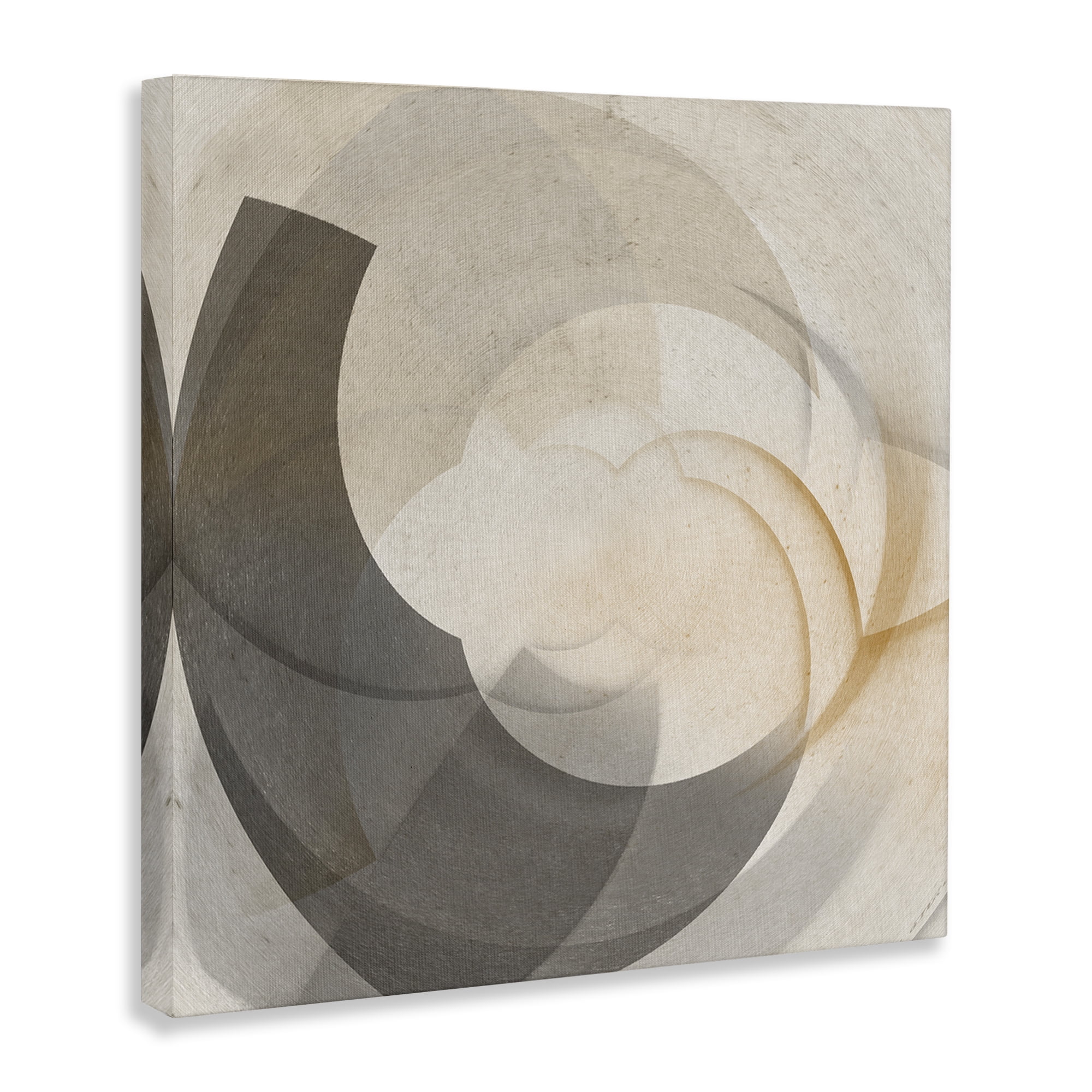 Stupell Industries Shadowed Swoop Abstraction Abstract Painting Wrapped Canvas Art Print Wall Art, 30 x 30