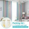 thumbnail image 2 of Labymos 1pc Curtain Simple Gradient Hollow-out Star Pattern Double Layer Blackout Bedroom Living Room Insulation, 2 of 8