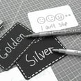 thumbnail image 7 of Metallic Marker Pens, Gold/Silver Reflective Glossy Metallic Chrome Markers, Paint Markers for Black Paper, Rock Painting, Scrapbooking Crafts, Card Making, Ceramic, 7 of 7