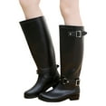 thumbnail image 6 of YLYL Rain Boots for Women Waterproof Wide Calf Pull on Outdoor Garden Rubber Knee High Boots, 6 of 9