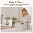 thumbnail image 3 of StorageWorks Large Fabric Storage Bins with Metal Frame, Collapsible Storage Baskets for Shelves, 2-Pack, Beige Cotton-Linen, 3 of 7