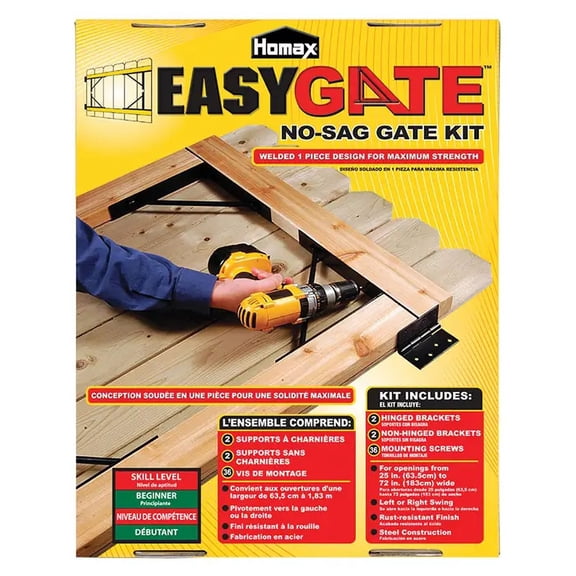 Homax EasyGate No-Sag Steel Gate Bracket Kit
