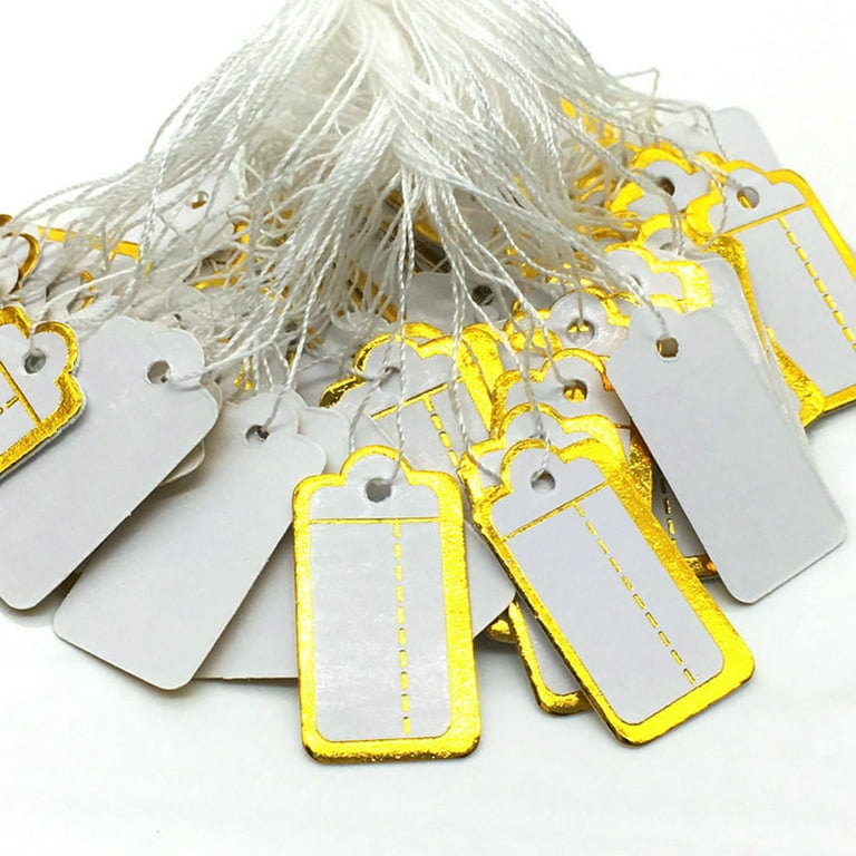 Etereauty Tags Price Tag String White Paper Strings Label Marking Shop  Jewelry Display Sales J Clothing Blank Gift Store 