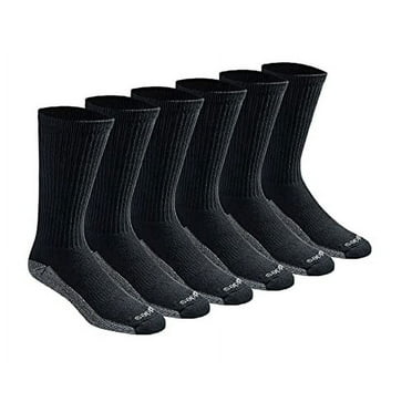Dickies Men's Dri-tech Moisture Control Crew Socks Multipack Shoe Size: 6-12 Black (6 Pair)