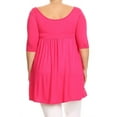 thumbnail image 4 of Women's Plus Size 3/4 sleeves Solid Tunic Top, 4 of 5