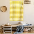 thumbnail image 2 of Yellow and White Tapestry, Diagonal Checkered Old Fashioned Retro Style Grid Mosaic Pattern, Wall Hanging for Bedroom Living Room Dorm Decor, 40W X 60L Inches, Yellow and White, by Ambesonne, 2 of 5