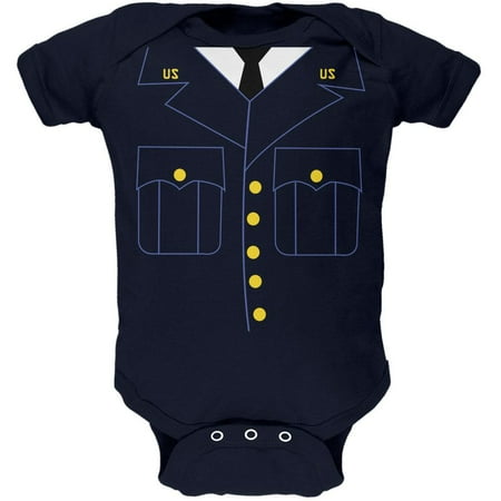 Halloween Military Formal Costume Soft Baby One Piece Navy 24