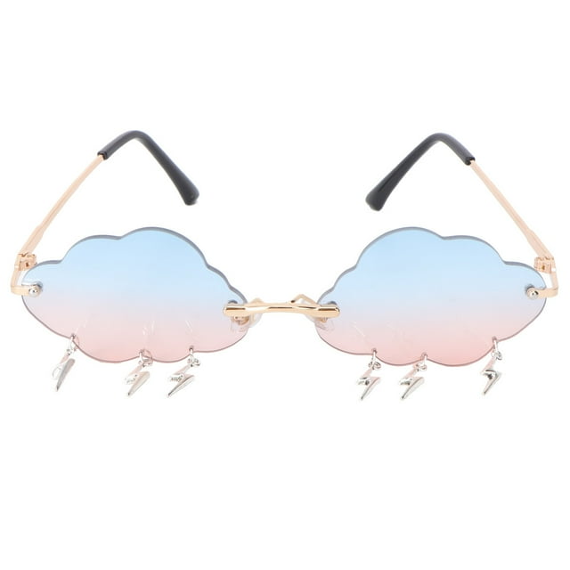 1 par de gafas de sol con forma de nube para fiesta, gafas de sol creativas con forma de nube, gafas elegantes para mujer