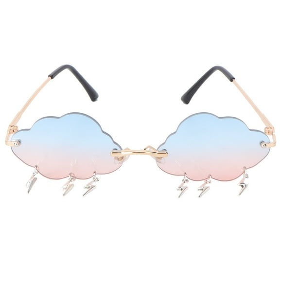 1 par de gafas de sol de fiesta con forma de nube, gafas de sol creativas y elegantes para mujer