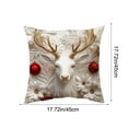 thumbnail image 3 of Winter Christmas Snowhouse Pillow Cover, Santa Claus Snowman Pattern Pillow case, Xmas Tree Elk Reindeer Sofa Cushion Case Christmas New Year Couch Bed Decor, 3 of 6