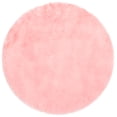 thumbnail image 2 of Safavieh Faux Sheep Skin Vesna Solid Area Rug, Pink, 4' x 4' Round, 2 of 11