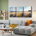 thumbnail image 2 of Hieng Wall Art For Bedroom Canvas Wall Decor For Living Room Field Scenery Wall Paintings Abstract Wall Pictures Office Decorations Framed Prints Artworks Modern Bathroom Room Home Decor 3 Piece, 2 of 5