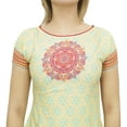thumbnail image 2 of Bimba Women's Cream Floral Printed Kurti Kurta Blouse India Casual Clothing-14, 2 of 4
