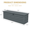 thumbnail image 3 of Jopath 260 Gallon Waterproof Metal Outdoor Deck Box, Extra Large Patio Storage Box with Lockable Storage Containers for Patio Furniture Cushions,Pool Accessories,Garden Tools Black, 3 of 8