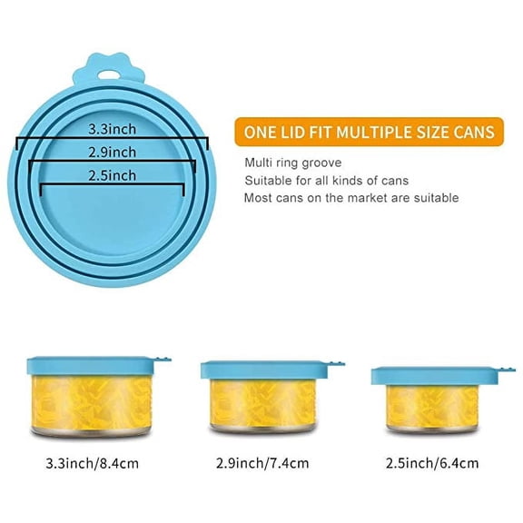 7PCS Pet Can Covers, Dog and Cat Food Can Lids, Universal BPA Free Silicone Pet Food Can Lids, Fits Most Standard Size Dog and Cat Can Lids pet food storage cats
