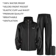 thumbnail image 4 of Unisex Waterproof Motorcycle Rain Suit | Men's Women's 2 Piece Jacket and Trousers | Reflective Motorcycle Waterproofs for Bike, Scooter Cycling | All Weather Outdoor Rain Gear, 4 of 7