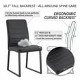 thumbnail image 3 of Ciphrias Dining Chairs Set of 4 Black PU Leather Padded Iron Legs for Dining Room, 3 of 8