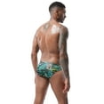 thumbnail image 4 of PEASKJP Mens Briefs Sport Solid Color Swimsuit,Green S, 4 of 5