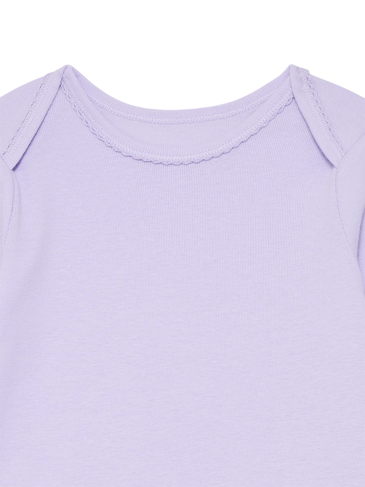 Wonder Nation Baby Girl Long Sleeve Bodysuit, Sizes 0-24 Months