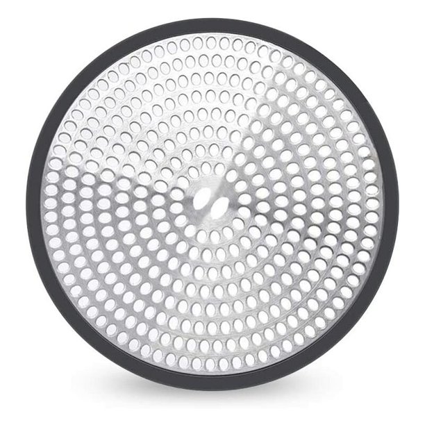 Colador de fregadero 11 cm Colador de drenaje de acero inoxidable Evita que se obstruyan los residuos para el fregadero de la cocina, el baño, el lavabo, las bañeras - Acero inoxidable plateado y sil