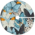 thumbnail image 1 of RYLABLUE Tapis de Support Jupe Arbre de Noël Papillon pour Décoration de Fête Intérieur Extérieur 48 Pouces, 1 of 5