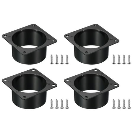 Uxcell 3 Duct Connector Flange Dryer Vent Wall Plate Square to Round  Straight Ducting Plate Black 4 Pack | Walmart Canada