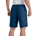 thumbnail image 6 of happyYEE Men’s Quick Dry Shorts with Zipper Pockets Drawstring Elastic Waist Casual Shorts Outdoor Running Sport Shorts for Men,Dark Blue,,M, 6 of 8