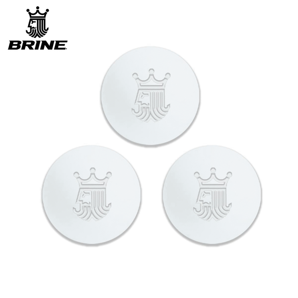 Brine 3pk 2" Rubber Lacrosse Balls 3 White Lacrosse Balls