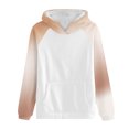 thumbnail image 4 of Bowake Vêtements d'Automne pour Femmes à Manches Longues Dégradé Chandails en Molleton Décontractés Légers Raglan avec Poche, 4 of 5